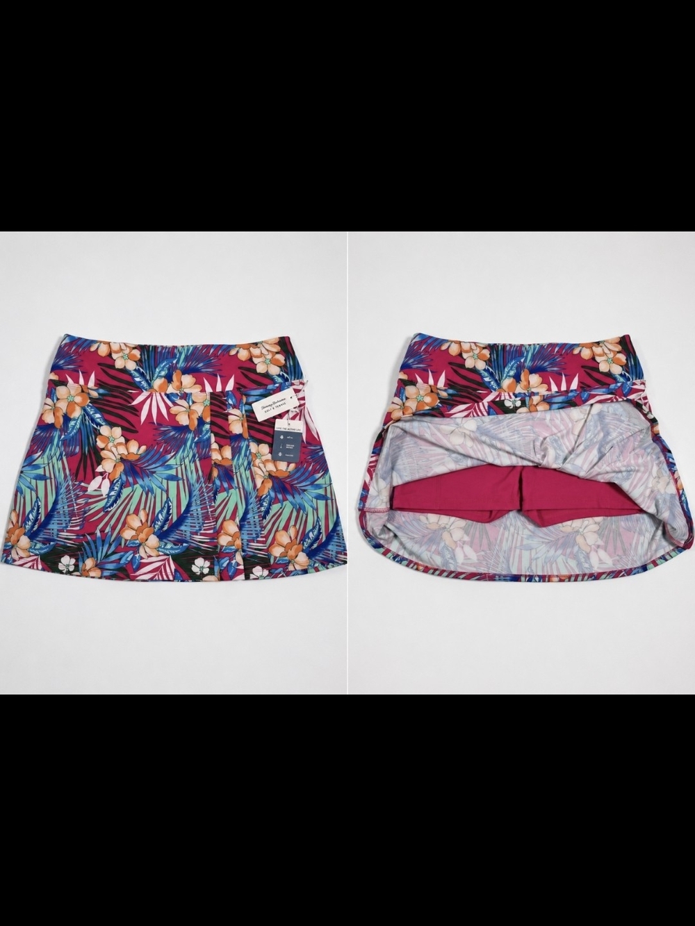 Tommy Bahama Golf & Tennis Floral Skort - Pink, Yellow & Blue